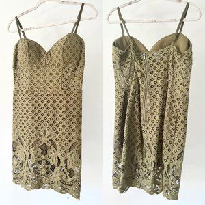 Olive lace sexy dress